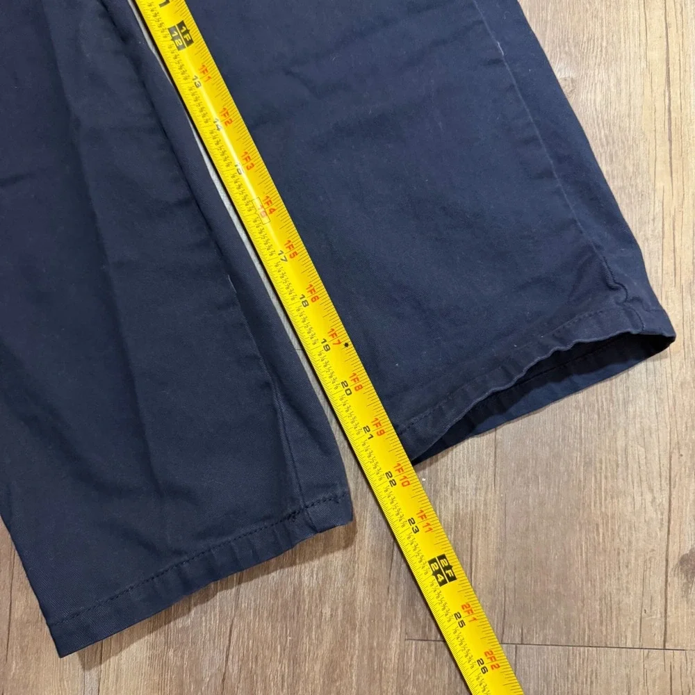 Old Navy Pull On Pants Boys L 10-12 Navy Blue Drawstring Waist Straight Fit‎